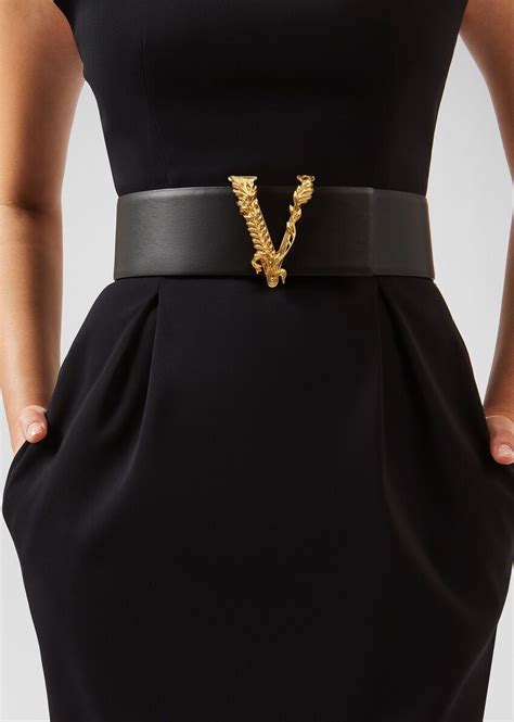 versace iconic belt dress|versace belt women outfit.